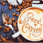 Картина раскраска по  номерам на холсте  - 40*40см Идейка КН5523 Good Morning