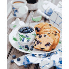 Картина раскраска по  номерам на холсте  - 40*50см Идейка КН5543 Черничное наслаждение