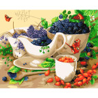 Картина раскраска по  номерам на холсте  - 40*50см Идейка КН5553 Витаминный коктейль