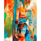 Картина раскраска по  номерам на холсте  - 40*50см Идейка КН2638 Силуэт