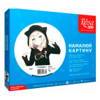 Картина раскраска по  номерам на холсте - 35*45см Rosa Premium +GiftBox N00013128 Мяу