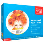 Картина раскраска по  номерам на холсте - 35*45см Rosa Premium +GiftBox N00013124 Девушка-осень