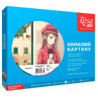 Картина раскраска по  номерам на холсте - 35*45см Rosa +GiftBox Premium N00013125 Замечталась