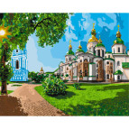 Картина раскраска по номерам на холсте - 40*50см Идейка КН2831 София Киевская