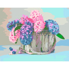 Картина раскраска по  номерам на холсте - 35*45см Rosa Premium N00013293 Цветы