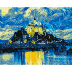 Картина раскраска по номерам на холсте - 40*50см Идейка КН2742 Волшебный замок