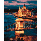 Картина раскраска по  номерам на холсте - 40*50см Идейка КН3557 Будапешт