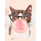 Картина раскраска по  номерам на холсте  - 30*40см Идейка КН4050 Bubble Gum