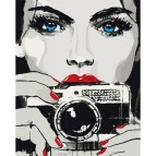 Картина раскраска по  номерам на холсте  - 40*50см Идейка КН2670 Яркий взгляд