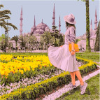 Картина раскраска по  номерам на холсте - 30*30см Идейка КН4703 Ярмарка цветов