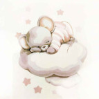 Картина раскраска по  номерам на холсте - 30*30см Идейка КН2338 Путешествие на облачке