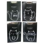 Клипборд А4 Meow ассорти 3039