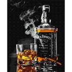 Картина раскраска по  номерам на холсте - 40*50см Никитошка GX5001 Jack Daniels