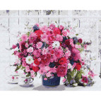 Картина раскраска по  номерам на холсте - 40*50см Никитошка GX8069 Яркий букет