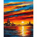 Картина раскраска по  номерам на холсте - 40*50см Никитошка GX7625 Морской закат
