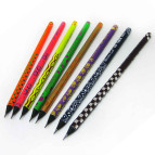 Карандаш простой графитный Doctor Cat черное дерево, с узором, со стразами 888