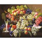 Картина раскраска по  номерам на холсте - 40*50см Никитошка GX24277 Фруктовый натюрморт