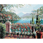 Картина раскраска по  номерам на холсте - 40*50см Никитошка GX24401 Вид на морской залив