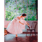 Картина раскраска по  номерам на холсте - 40*50см Никитошка GX29335 Балерина