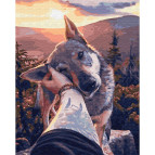 Картина раскраска по  номерам на холсте - 40*50см Никитошка GX28953 Ласковый зверь