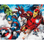 Картина раскраска по  номерам на холсте - 40*50см Никитошка GX25854 Мстители