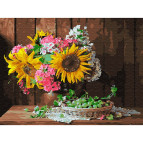 Картина раскраска по  номерам на холсте -  30*40см Никитошка EX6370 Натюрморт с крыжовником