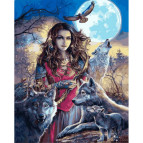 Картина раскраска по  номерам на холсте 40*50см Babylon VP927 Ведунья