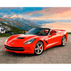 Картина раскраска по  номерам на холсте 40*50см Babylon VP948 Шевроле Корвет