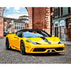 Картина раскраска по  номерам на холсте 40*50см Babylon VP949 Желтая Феррари