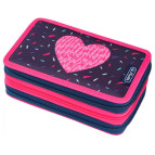 Пенал 3 отделения с наполнением Herlitz 50026210 Tropical Heart 31 предмет
