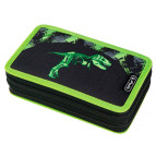 Пенал 2 отделения с наполнением Herlitz 50026098 Dino Skeleton 23 предмета