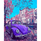 Картина раскраска по  номерам на холсте  - 40*50см Идейка КН2503 В стиле ретро