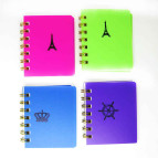 Блокнот на спирали А7 100л. пластиковая обложка A-Plus A-706