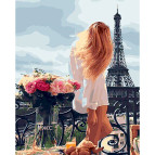 Картина раскраска по  номерам на холсте - 40*50см Никитошка GX28315 Очарование Парижа