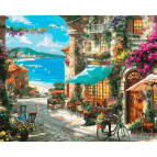 Картина раскраска по  номерам на холсте - 40*50см Никитошка GX31563 Улочка к морю
