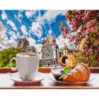 Картина раскраска по номерам на холсте - 40*50см Никитошка GX34639 Завтрак в Париже