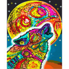 Картина раскраска по номерам на холсте - 40*50см Никитошка GX34717 Разноцветная луна