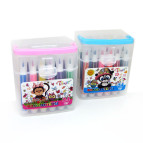 Фломастеры 24 цветов Tongdi 6875-24 наконечник кисточка, пластиковый бокс