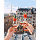 Картина раскраска по  номерам на холсте - 40*50см Никитошка GX24907 Шампанское и клубника