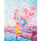 Картина раскраска по  номерам на холсте - 40*50см Никитошка GX25364 Рассвет над крышами Парижа