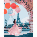 Картина раскраска по  номерам на холсте - 40*50см Никитошка GX25445 Париж желаний