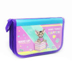 Пенал 2 отделения без наполнения Kidis 14031 Kitty Cat