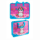 Папка-портфель А4 Kidis пластик на молнии FC 14001 Unicorn Dreams