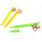 Ручка гелевая с насадкой Мартышка Банана Sofun ассорти, синяя №1866