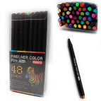 Ручки капиллярные Josef Otten Линер набор 48шт Fineliner 0,4мм №9767-48