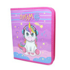 Папка для тетрадей B5 Kidis картонная на молнии 14009 Unicorn Dreams