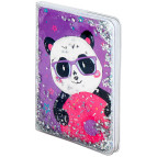 Блокнот А6 80л. Kite обложка с жидкостью и паетками K20-231-1 Panda