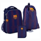 Школьный набор: рюкзак+пенал+сумка д/обуви Kite FC Barcelona SET_BC20-531M