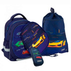 Школьный набор: рюкзак+пенал+сумка д/обуви Kite Fast cars SET_K20-700M(2p)-4