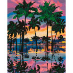 Картина раскраска по номерам на холсте - 40*50см Идейка КН2289 Южная романтика